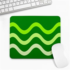 Green Waves Large Mousepads