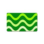 Green waves Magnet (Name Card) Front