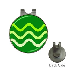 Green Waves Hat Clips With Golf Markers