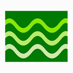 Green Waves Small Glasses Cloth (2-side) by Valentinaart