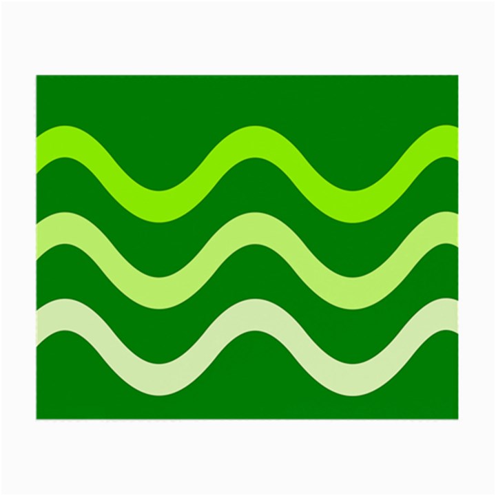 Green waves Small Glasses Cloth (2-Side)