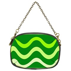 Green Waves Chain Purses (two Sides) 