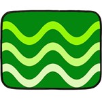 Green waves Double Sided Fleece Blanket (Mini)  35 x27  Blanket Front