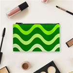 Green waves Cosmetic Bag (Small)  Front