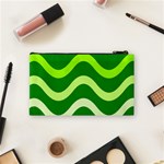 Green waves Cosmetic Bag (Small)  Back