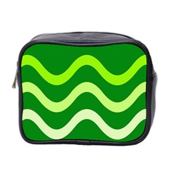 Green Waves Mini Toiletries Bag 2-side by Valentinaart