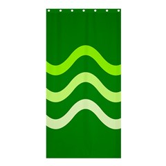 Green Waves Shower Curtain 36  X 72  (stall)  by Valentinaart