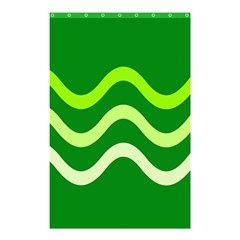 Green Waves Shower Curtain 48  X 72  (small) 