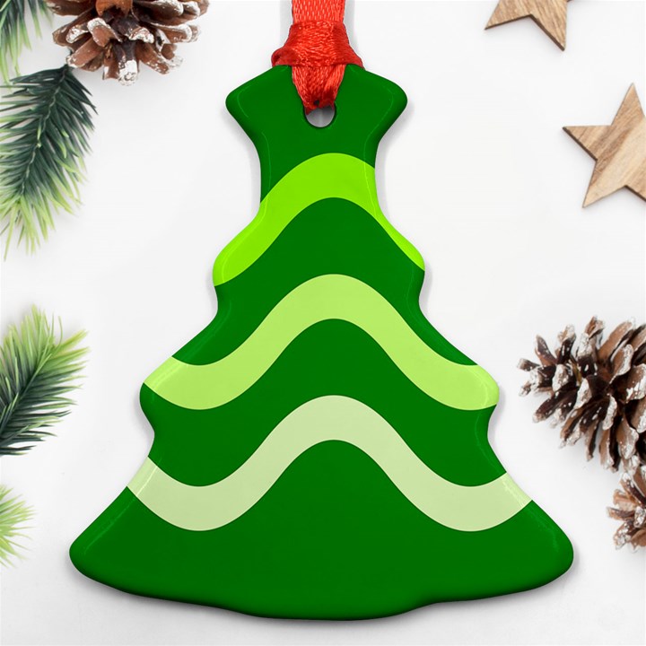 Green waves Ornament (Christmas Tree)