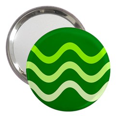 Green Waves 3  Handbag Mirrors