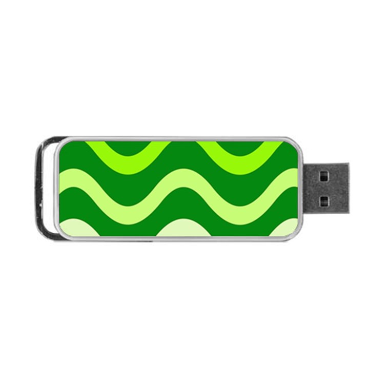 Green waves Portable USB Flash (Two Sides)