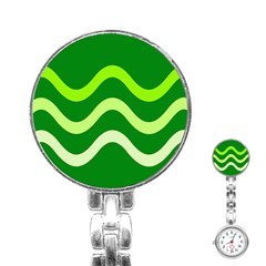 Green Waves Stainless Steel Nurses Watch