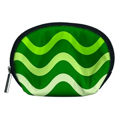 Green Waves Accessory Pouches (medium) 