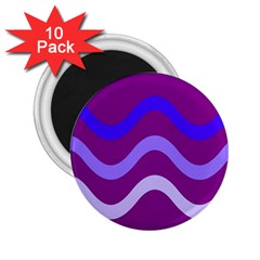 Purple Waves 2.25  Magnets (10 pack) 