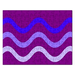 Purple Waves Rectangular Jigsaw Puzzl