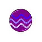 Purple Waves Hat Clip Ball Marker (10 pack) Front