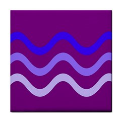 Purple Waves Face Towel