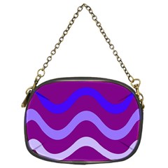 Purple Waves Chain Purses (two Sides)  by Valentinaart