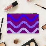 Purple Waves Cosmetic Bag (Medium)  Back