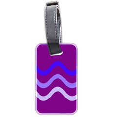 Purple Waves Luggage Tags (Two Sides)