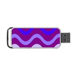 Purple Waves Portable USB Flash (One Side)