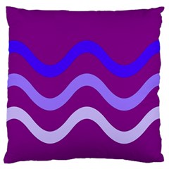 Purple Waves Standard Flano Cushion Case (One Side)