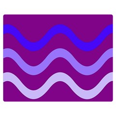 Purple Waves Double Sided Flano Blanket (Medium) 