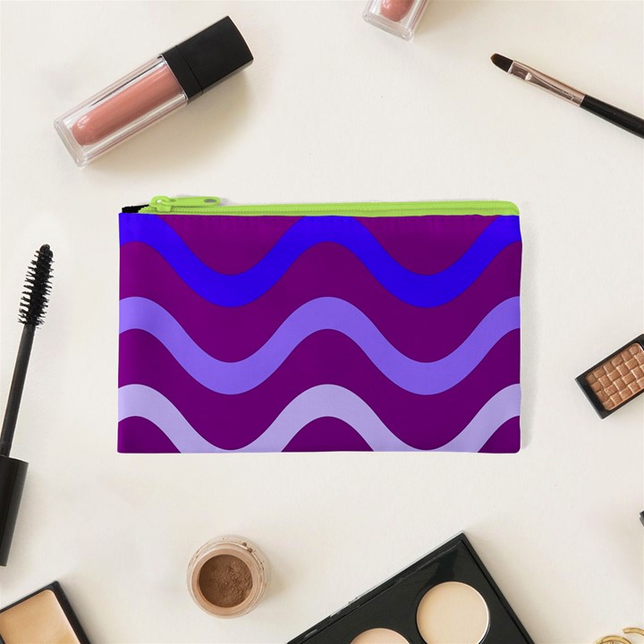 Purple Waves Cosmetic Bag (XS)