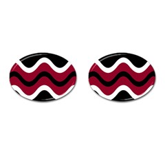 Decorative Waves Cufflinks (oval) by Valentinaart