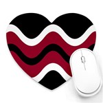 Decorative waves Heart Mousepads Front