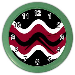 Decorative Waves Color Wall Clocks by Valentinaart