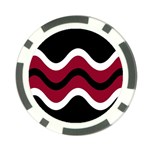 Decorative waves Poker Chip Card Guards Front