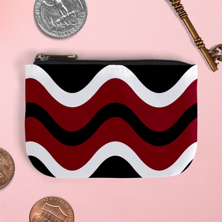 Decorative waves Mini Coin Purses