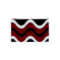 Decorative Waves Cosmetic Bag (small)  by Valentinaart