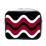 Decorative waves Mini Toiletries Bags Front