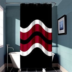 Decorative Waves Shower Curtain 36  X 72  (stall) 