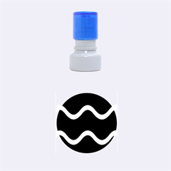 Decorative Waves Rubber Round Stamps (small) by Valentinaart