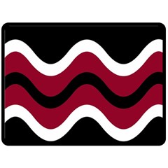 Decorative Waves Double Sided Fleece Blanket (large) 