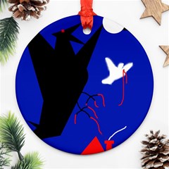 Night Birds  Ornament (round)  by Valentinaart