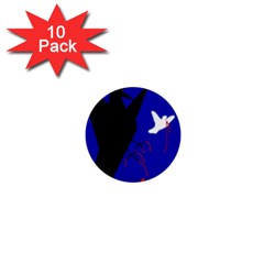 Night Birds  1  Mini Buttons (10 Pack) 