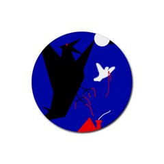 Night Birds  Rubber Coaster (round) 