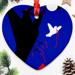 Night Birds  Heart Ornament (2 Sides)