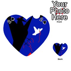 Night Birds  Playing Cards 54 (heart)  by Valentinaart