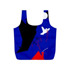 Night Birds  Full Print Recycle Bags (s)  by Valentinaart