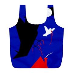 Night Birds  Full Print Recycle Bags (l) 