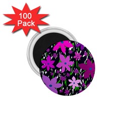 Purple Fowers 1 75  Magnets (100 Pack) 