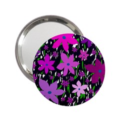 Purple Fowers 2 25  Handbag Mirrors