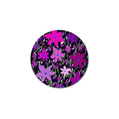 Purple Fowers Golf Ball Marker by Valentinaart