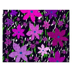 Purple Fowers Rectangular Jigsaw Puzzl