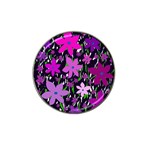 Purple Fowers Hat Clip Ball Marker (4 pack) Front